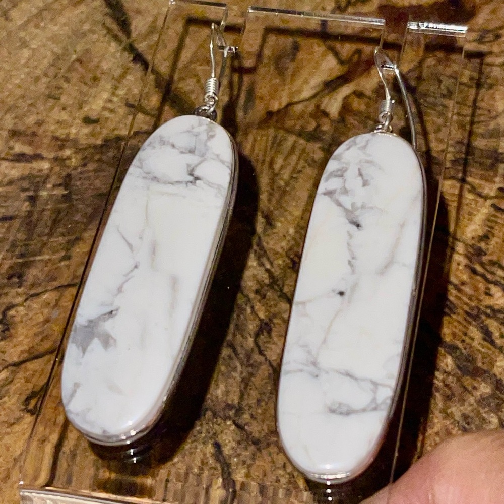 Magnesite Earrings 2 1/4”